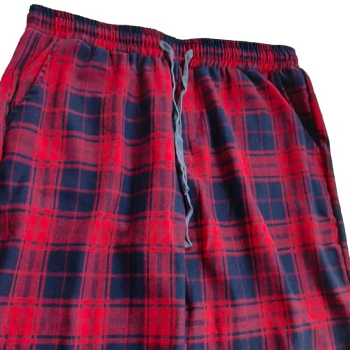 Buffalo Plaid Pajama Pants Men Flannel Pj Bottoms with Pockets