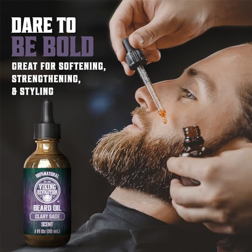 Viking Revolution Beard Oil - Clary Sage - 1 fl oz