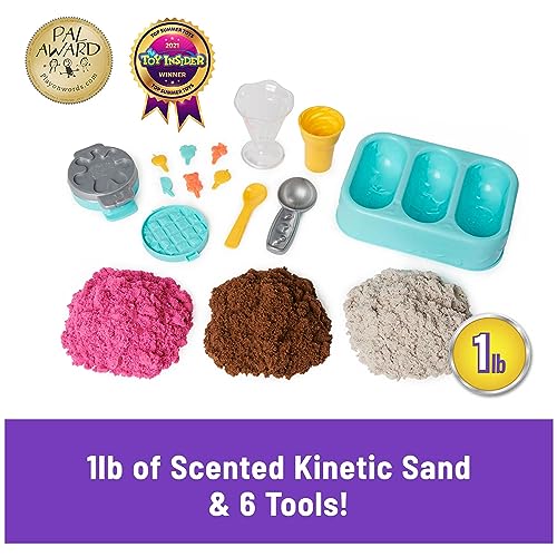 Kinetic Sand Scents Ice Cream Treats, Moldable Sand Sensory Toys, Ages 3+
