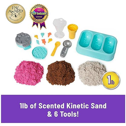 Kinetic Sand Scents Ice Cream Treats, Moldable Sand Sensory Toys, Ages 3+