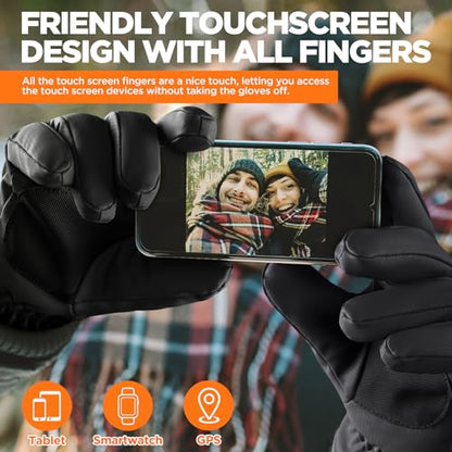 RIVMOUNT Winter Gloves Women Men Touch Screen Waterproof Warm Gloves, for Cold Weather Running, Driving, Cycling, Biking, Riding, Walking, Hiking, Outdoor Sports, Daily Work