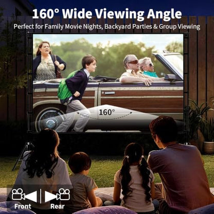 Sainyer Projector Screen with Stand, 120 Inch Portable Screen