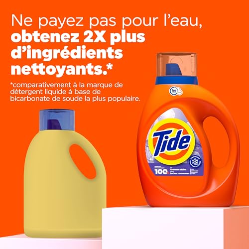Tide Liquid Laundry Detergent, Iris Bouquet Scent, HE Compatible, Cold Water Clean Liquid Detergent, 1.86 Litres, 48 Loads