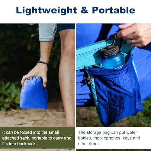 Camping Hammock Double Lightweight Nylon Hammock with Tree Straps