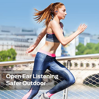 Monster Aria Free Open Ear Headphones Wireless Bluetooth, Sports Headphones with ENC Clear Talk, 8H Playtime Air Conduction Headphone, Lightweight Headset for Running, Cycling, Hiking, Driving
