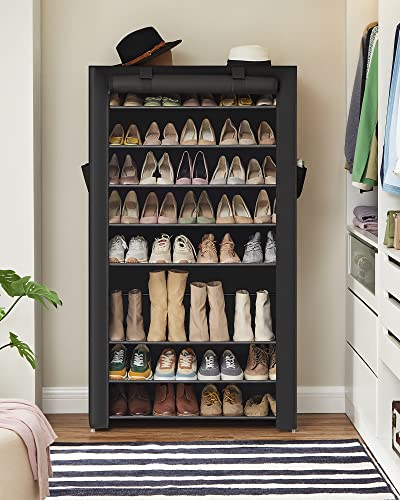 SONGMICS 10-Tier Shoe Rack, Shoe Storage Organizer Cabinet, Black URXJ36H