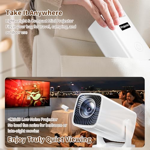 Sainyer Mini Projector, 1080P Full HD, 4K Supported, Portable, Christmas