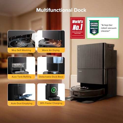 roborock Qrevo S5V Robot Vacuums and Mop, FlexiArm Edge Mopping