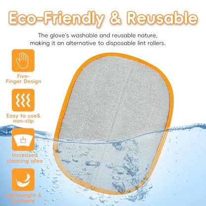 YOSEPATI Magic Brush Pet Hair Removal Glove, 2 Pack Electrostatic Grooming Remover Glove for Dog and Cat, Pet Hair Remover, Fur Remover for Furniture, Clothing, Carpet & Car Seat
