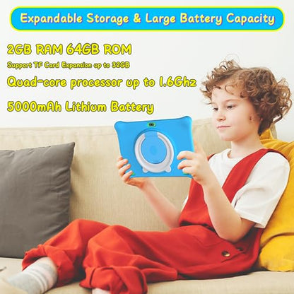 sgin tablet Kids Tablet,10.1 inch Tablet for Kids with Blue Protective Case