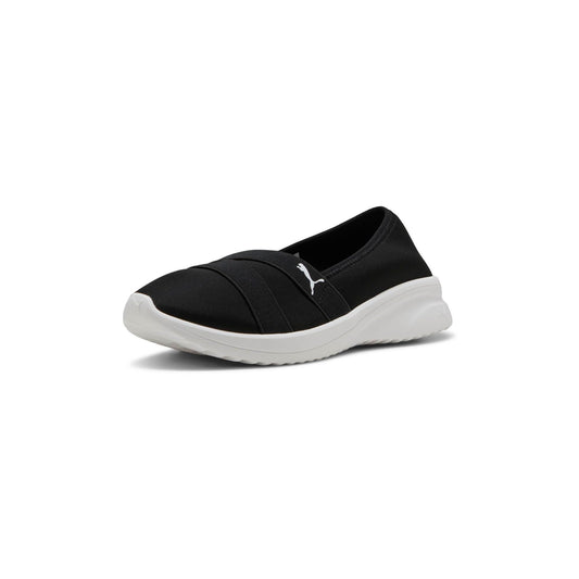 Puma Women's Adelina 2 Sneaker Ballet Flat, Black/White, 9