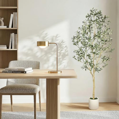 LYERSE 7FT Artificial Olive Tree with Olive Branches and Lifelike Fruits