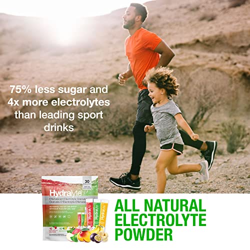 HydraLyte Electrolyte Powder, Low Sugar Electrolyte Packets Designed for Rapid Hydration, Safe Hydration for All Ages - Made with All Natural Ingredients, 30 Servings, Tropical Variety