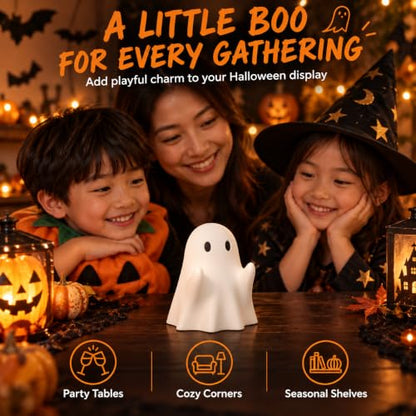 Cute Halloween Ghost Statue Funny Figurine Decorations- Spooky Resin Statue