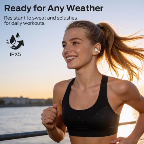 Oraolo Open Ear Clip-On Earbuds, Bluetooth Waterproof Wireless Headphones