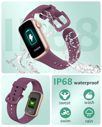 BUTFORFIT Fitness Tracker,Smart Watch with 1.47" Touch Display,137+Sport Modes Fitness Watch with Heart Rate Sleep Monitor, Step Counter,IP68 Waterproof Activity Trackers for Women Men(Deep Purple)