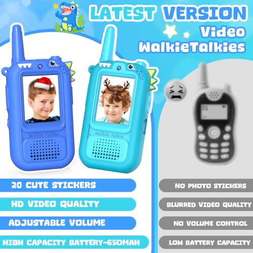 Wootoy Video Walkie Talkies for Kids, Toys for 3 4 5 6 7 Year Old Boy Gifts