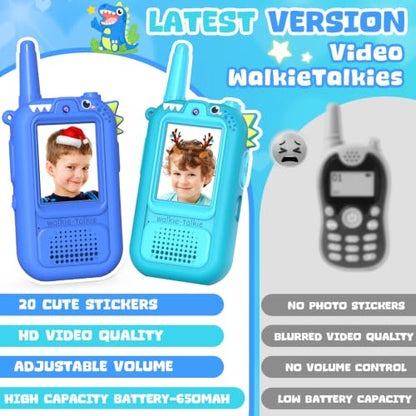 Wootoy Video Walkie Talkies for Kids, Toys for 3 4 5 6 7 Year Old Boy Gifts