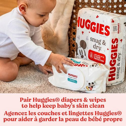 Huggies Simply Clean Fragrance-Free Baby Wipes, 6 Flip-Top Packs (384 Wipes Total)