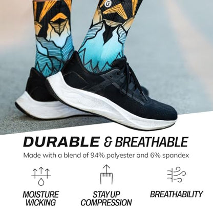 Outway Bliss Crew Socks, Moisture-Wicking with Arch Support, Size M/L