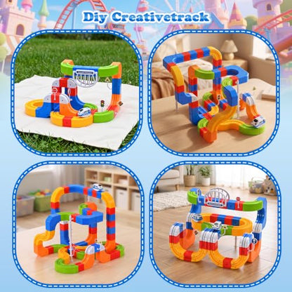 Electric Train Set 3D Track STEM Toy Toddler Gifts for 3-8 Boys Girls