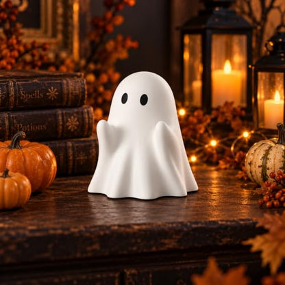 Cute Halloween Ghost Statue Funny Figurine Decorations- Spooky Resin Statue