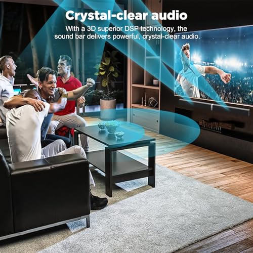 MZEIBO 80 W Detachable TV Sound Bar, Bluetooth 5.3 Home Theater Speaker, ARC/Optical/AUX Supported, 2-in-1 Split Surround Speaker for TV, Movies, Gaming & Music