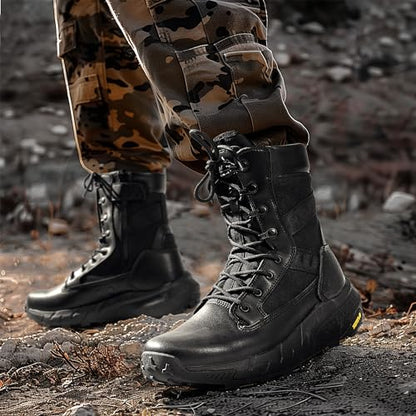 NORTIV 8 Men's Breathable Military Tactical Work Boots,Black,12