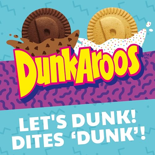 Betty Crocker Dunkaroos Vanilla Cookies with Rainbow Chip Vanilla Frosting, Package of 6 Trays of Dunkaroos