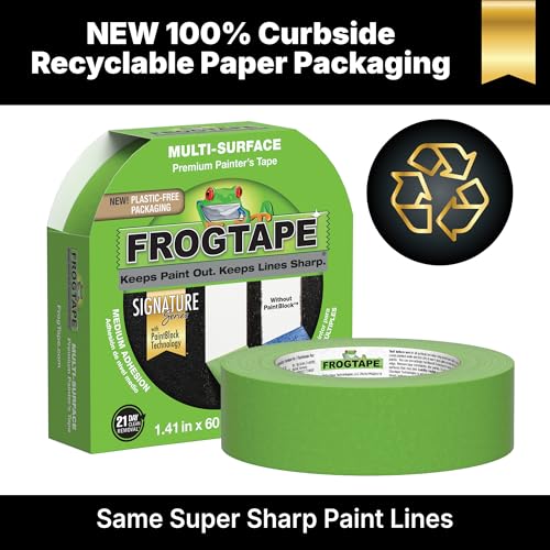FrogTape 1358463 Multi-Surface Painting Tape, Green, 0.94-Inch x 60-Yard Roll