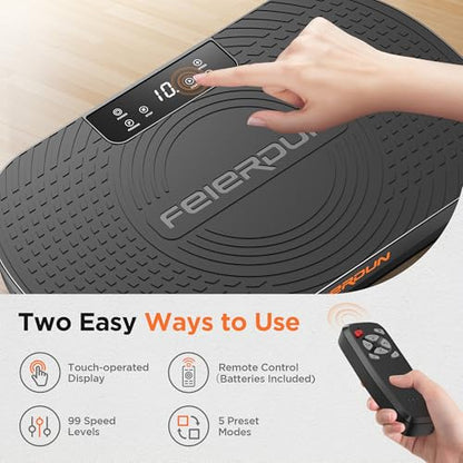 FEIERDUN Vibration Plate Exercise Machine with Touchscreen
