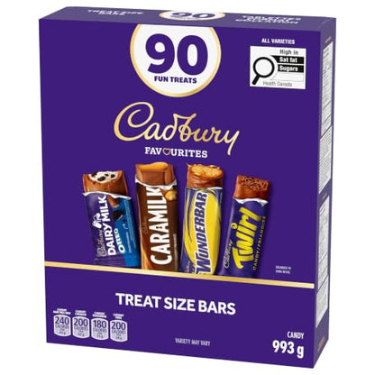 Cadbury Assorted Treat-Sized chocolatey candy 90ct