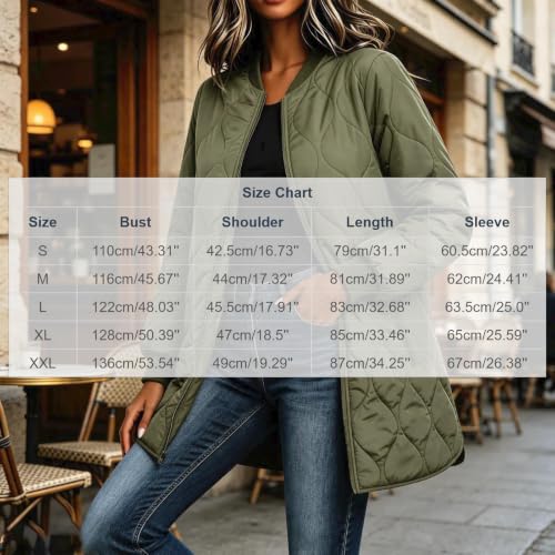 Generic Veste Matelassée Femme Ladies Winter Jackets Thermal Full Zip Coat