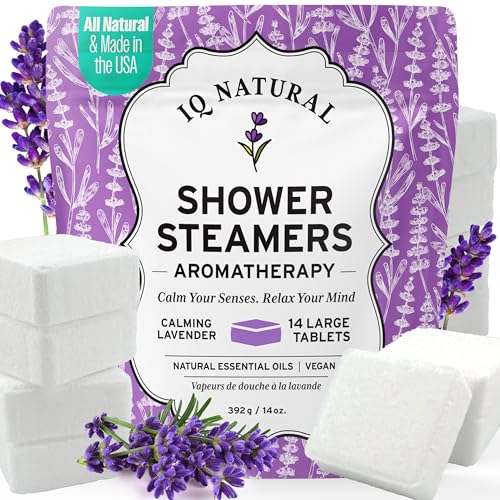 Lavender Shower Steamers Aromatherapy for Women, Lavender Shower Bombs Aromatherapy for Women, Shower Tablets, Shower Scent Steamers, Organic Shower Steamer Gift Set