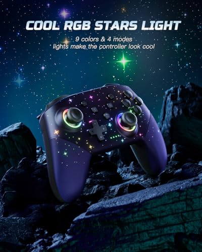 VOYEE Switch Controllers for Switch/Lite/OLED/PC Windows, RGB Star LED