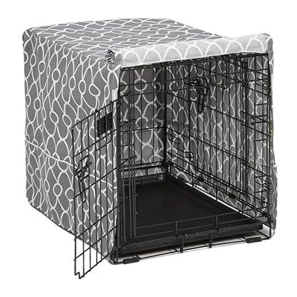 MidWest Homes for Pets Dog Crate Cover with Teflon Fabric Protector, Privacy Crate Cover Fits Midwest and New World 60.96cm Long Dog Crates, Machine Wash and Dry, CVR24T-GY