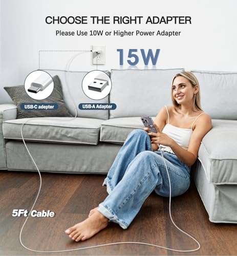 OANDYS For MagSafe Charger 2 Pack 15W Fast Magnetic Wireless Charger For iPhone 18/17/16/15/14/13/12 Series&AirPods 4-2Pro, Strong Magnet, USB-C/A Ports, Ultra-Thin &Portable, Ideal for Desk & Bedside