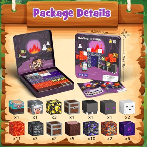 WMXDU Travel Magnetic Blocks Set: Bottle-Light Role Play for Boys 3-8