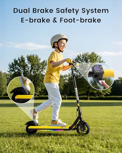 Gyroor Minions H30 Max Kids Electric Scooter 150W Yellow