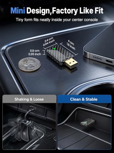 Wireless CarPlay & Android Auto Dongle, Convert Wired to Wireless Car Play