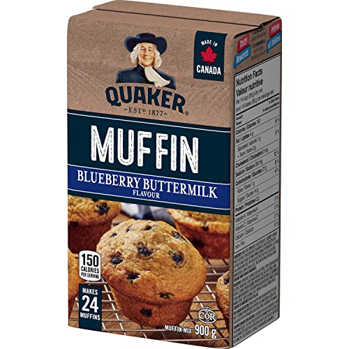 Quaker Blueberry Buttermilk Flavour Muffin Mix, Multi-Pack, 900g (Pack of 12)