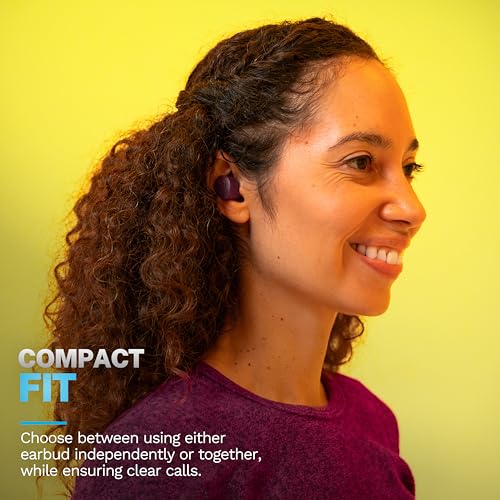 JLab Go Air Pop+ Wireless Bluetooth Headphones - 35h, Violet