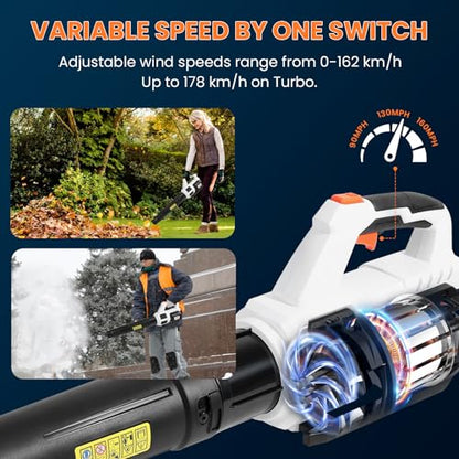 LIGO 20V Cordless Brushless Leaf Blower, Efficient with 4.0Ah Battery & Fast Charger, Variable Speed, Turbo Mode, Ideal for Ergonomic, Non-Slip, and User-Friendly Handling