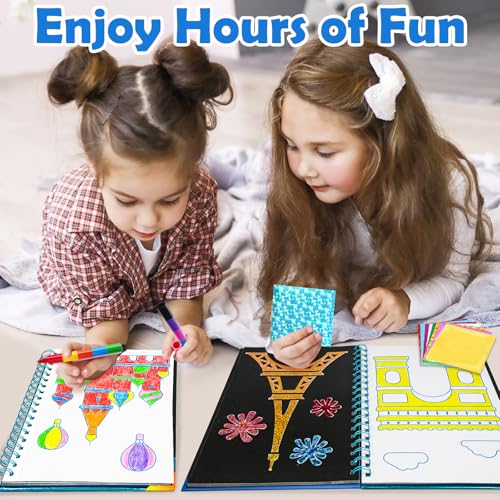 FUNNYB&G Foil Art Kit, Kids Crafts, Gifts for Girls Ages 4-8