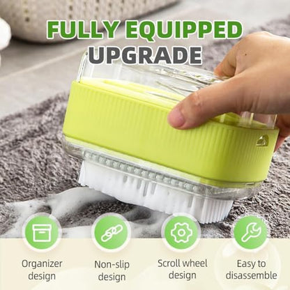 2 Pcs Rolling Soap Box for Laundry,Hands Free Foaming, Multifunctional Soap Box Scrubber & Storage Dispenser,Portable Dispenser Brush for Laundry, Home & Travel Keeps Soap Dry & Hygienic (Blue+Green)