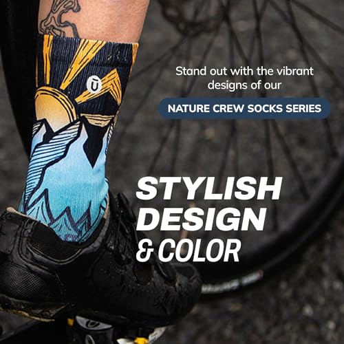 Outway Bliss Crew Socks, Moisture-Wicking with Arch Support, Size M/L