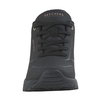 Skechers Women's Million Elevated Air Sneaker, Black, 8.5