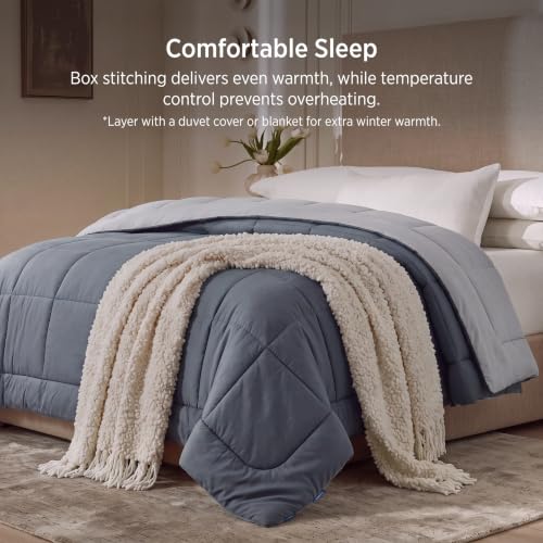 Bedsure King Duvet Insert - Quilted Comforter Dark Grey Room Decor, 102x90 | Down Alternative Comforter, All Season Quilted Duvet with Corner Tabs, for Bed Machine Washable