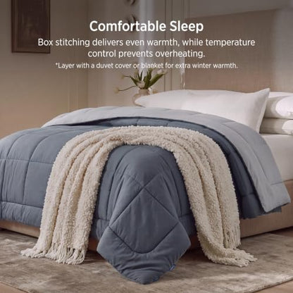 Bedsure King Duvet Insert - Quilted Comforter Dark Grey Room Decor, 102x90 | Down Alternative Comforter, All Season Quilted Duvet with Corner Tabs, for Bed Machine Washable