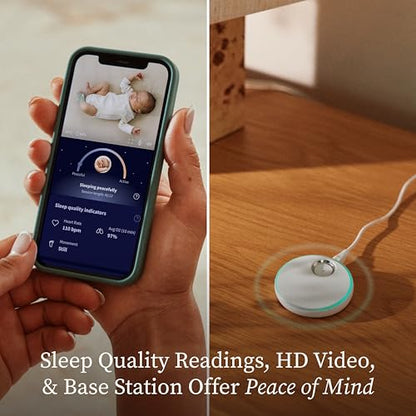 Owlet Dream Duo 3 Smart Baby Monitor System, Dream Sock + 2K HD Camera